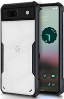 Foncase Back Cover for Google Pixel 6a(Transparent, Black, Dual Protection, Pack of: 1)