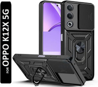 KWINE CASE Back Cover for OPPO K12x 5G(Black, Rugged Armor, Fiber, Pack of: 1)