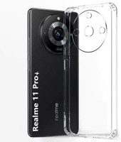 Hamz Back Cover for Realme 11 Pro Plus 5G(Transparent, Camera Bump Protector, Pack of: 1)