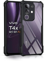 Doubledicestore Back Cover for vivo T4x 5G(Transparent, Thermoplastic Polyurethane, Pack of: 1)