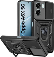 Fablue Back Cover for Oppo A6x 5G(Black, Rugged Armor, Fiber, Pack of: 1)