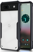 Foncase Back Cover for Google Pixel 6a(Transparent, Black, Dual Protection, Pack of: 1)