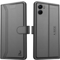 AIBEX Flip Cover for Vivo T2x 5G / Vivo Y56 5G / Vivo Y16 4G| Premium Leather Finish | Magnetic Closure(Black, Magnetic Case, Pack of: 1)