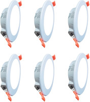 MVL Maxa 10-Watts Round Led Panel Conceal Down Pack of 6 Ceiling Light Ceiling Lamp(White)