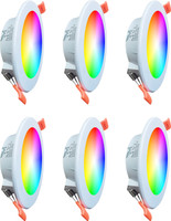 MVL Maxa 10-Watts 7-in-1 Round Led Conceal Down Pack of 6 Ceiling Light Ceiling Lamp(Multicolor)