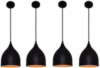 jency Innovate Light to doctor your Home. (PACK OF 4). Pendant Lamp Ceiling Lamp(Black)