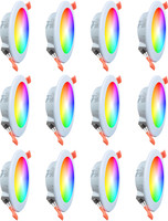 MVL Maxa 10-Watts 7-in-1 Multicolor Round Led Conceal Down Light Pack of 12 Ceiling Light Ceiling Lamp(Multicolor)
