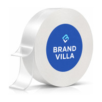 BRAND VILLA Nano Tape Heavy Duty Double Sided Tape Strong Adhesive Transparent Silicone Tape Cello Washable Reusable Multipurpose Gel Mounting Tape for Wall Kitchen Office Cello Tape (Manual)(Set of 1, Transparent)