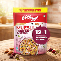 Kellogg's Muesli Fruit Nut & Seeds | 12-In-1 Power Breakfast |No Maida Pouch(750 g)