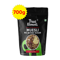 True Elements No Added Sugar Muesli - with Real Fruits, sugar free breakfast Cereal, Diet Food Pouch(700 g)