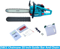 Sauran Petrol Chainsaw with 20 Inch GuideBar Chainset with Auto Chain Lubricate (CNS69) 58CC Petrol Chainsaw (CNS69) Fuel Chainsaw(Without Battery)