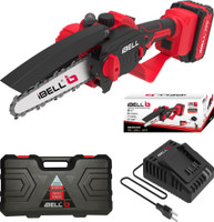 iBELL One Power Series BS 20-08 Cordless Chain Saw Brushless with 4AH Battery and Charger + BMC box with 12 months warranty Cordless Chainsaw