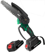 Tadatmay Mini Chainsaw 8 inches | 20V Rechargeable Battery Powered | Tree Trimming Wood Cutter Cordless Chainsaw