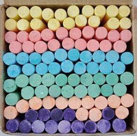Agritec Dustless chalk piece | Multicolour | Box of 200pcs 1 CHALK(200 Sticks)