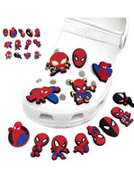 KSHMANIDHAYE 13pcs SpiderMan Shoes Charms Cartoon Charms for Clogs Shoe Decoration Charms Rubber Shoe Charm(Pack of 13)