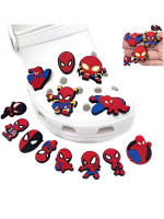 NIRMATSARAY 13pcs Rubber Spiderman Charms for Clogs Slipper Crocs Shoes Accessories Rubber Shoe Charm(Pack of 13)