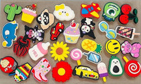 Shreeyogi Shoe Charms Fun Cartoon Shoe, Slipper, Bracelet Decoration for Kids, Adult 10 pc Rubber, Plastic Charm Set
