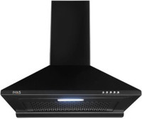IVAS Lustra 60 cm Auto Clean Wall and Ceiling Mounted Black 1100 CMH Chimney