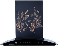 WONDERCHEF Ruby Curve Flora Auto Clean Wall Mounted Black 1200 CMH Chimney
