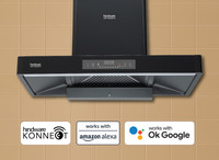 Hindware Optimus Ipro BLDC 90 Auto Clean Wall Mounted Black 1900 CMH Chimney