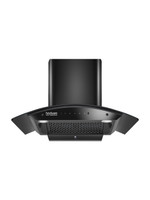 Hindware Smart Appliances Ripple 90 IN 1350 CMH 90 cm | Curved Glass | Filterless | Touch Control | Motion Sensor | 10 Years Motor Warranty | Energy Efficient LED Light | Powerful Suction | Auto Clean Chimney(Wall Mounted, Black)