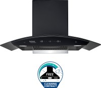 Hindware Ripple 90 Auto Clean Wall Mounted Chimney(Black 1350 CMH)