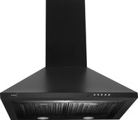 RUWA GARNET BLACK 60 Wall Mounted Black 800 CMH Chimney