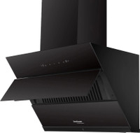 Hindware Smart Appliances Greta Neo 75 Auto Clean | Maxx Technology | Slant | Filterless | Touch Control | Motion Sensor | 10 Years Motor Warranty | Energy Efficient LED Light | Powerful Suction | Low Noise | Wall Mounted Black 1350 CMH Chimney