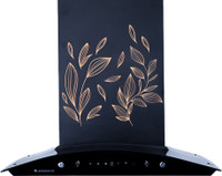 WONDERCHEF Ruby Curve Flora 60 cm Auto Clean Wall Mounted Black 1200 CMH Chimney