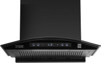 Hindware Smart Appliances Sancia BLDC 60 Auto Clean | Curved Glass | Filterless | Touch Control | Motion Sensor | Energy Efficient LED Light | Powerful Suction | Wall Mounted Black 1400 CMH Chimney