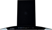 Amplesta Stella Auto Clean Curved 75cm, Touch & Gesture Control, Filterless, Low Noise Auto Clean Wall Mounted Black 1350 CMH Chimney