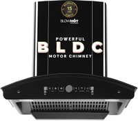 BLOWHOT ERICA S BAC 60cm 1750mh Powerful Suction, BLDC Motor, Speed Control Filterless Auto Clean Wall Mounted Black 1750 CMH Chimney