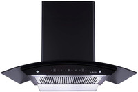 Elica WDFL 906 HAC LTW MS NERO Auto Clean Curved Glass 90 cm| 15 Years Motor Warranty|Heat Autoclean| Gesture Control| Filterless|Powerful Suction | Low Noise Wall Mounted Black 1350 CMH Chimney