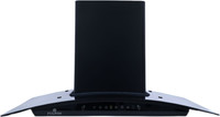 FULTON SLIM CURVE 75 CM Auto Clean Wall Mounted BLACK 1450 CMH Chimney