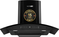 BLOWHOT Evana 90cm Filterless Technology Motion Sensor Auto Clean Wall Mounted Black 1500 CMH Chimney