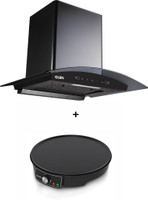 Glen ISPA 60 BL DOSA MAKER 3038N COMBO Auto Clean Wall Mounted Black 1050 CMH Chimney