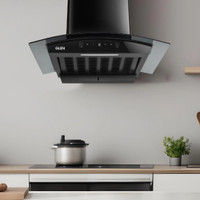 Glen CH6058DIBLAC76 Auto Clean Wall Mounted Black 1200 CMH Chimney