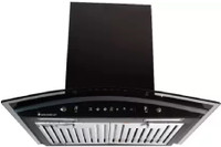 WONDERCHEF Power Curve Wall-Mount Chimney|Auto Clean Function|1200M3/H | 90cm Auto Clean Wall Mounted Black 1200 CMH Chimney