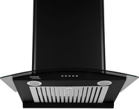 Hindware Elena 60cm Auto Clean Wall Mounted Black 1100 CMH Chimney