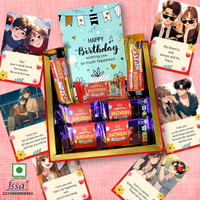 Chocoloony Birthday Chocolate Gift Box with Love Message Cards Gift Box For Loved Ones Bites(10 Units)