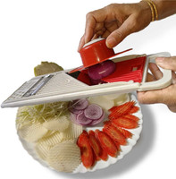 Ni product by Ni Product Kaddukas slicer Vegetable & Fruit Grater & Slicer(1 SLICER OR 1 SAFETY HOLDER)