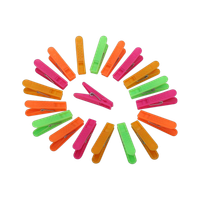 XBEY 10 PC Rainbow Heavy Quality Rust Free Plastic Clothes Pegs Plastic Cloth Clips(Multicolor Pack of 10)