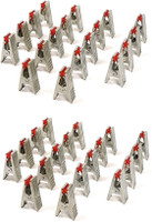 Anne-kee 36 PCs Cloth Pegs Cloth Clips Clothes Pins for Hanger Rod Rope Drying Stainless Steel Cloth Clips(Steel Pack of 36)