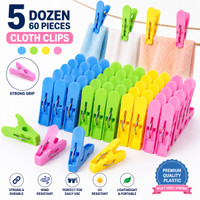 10cr Plastic Cloth Clips(Multicolor Pack of 60)