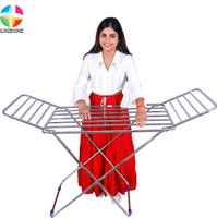 Unizone Steel, Plastic, Aluminium Floor Cloth Dryer Stand Palang Foldable 12 Month Warranty(1 Tier)