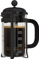 InstaCuppa FrenchPress Coffee Maker with 4 Part Superior Filtration 350ml 4 Cups Coffee Maker(Black)