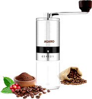 AGARO Elite Manual Ceramic Grinder with Glass jar 6 Cups Coffee Maker(Silver)