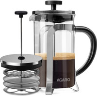 AGARO Classic French Press Coffee And Tea Maker 4 Cups Coffee Maker(Silver)