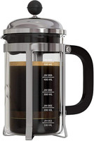 InstaCuppa FrenchPress Coffee Maker with Neoprene Sleeve | 4 Part Superior Filtraton 350 ml 4 Cups Coffee Maker(Clear)