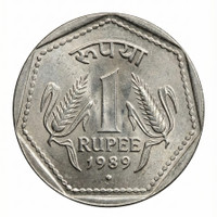 Indian Currency Collection newway 1 Rupee 1989 Noida, India Old collecting Rare Coin Collectible ...